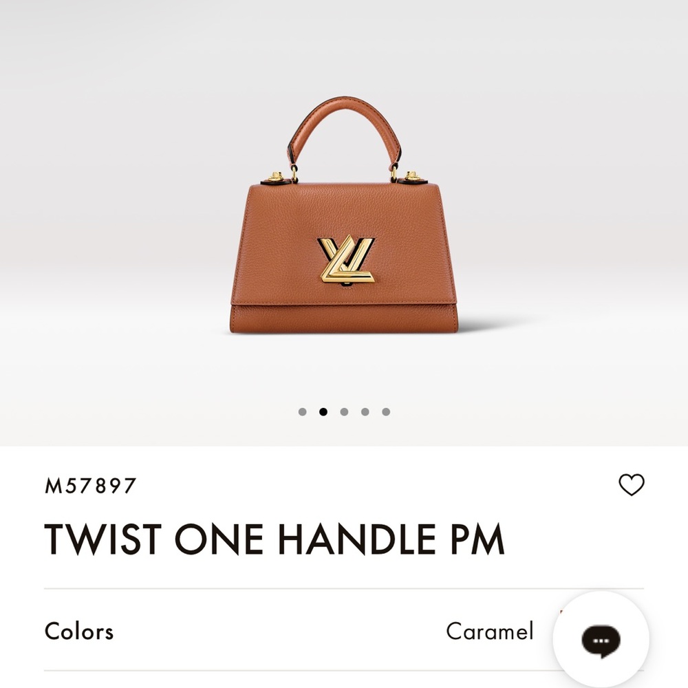 New in box, Louis Vuitton Twist One Handle PM, caramel